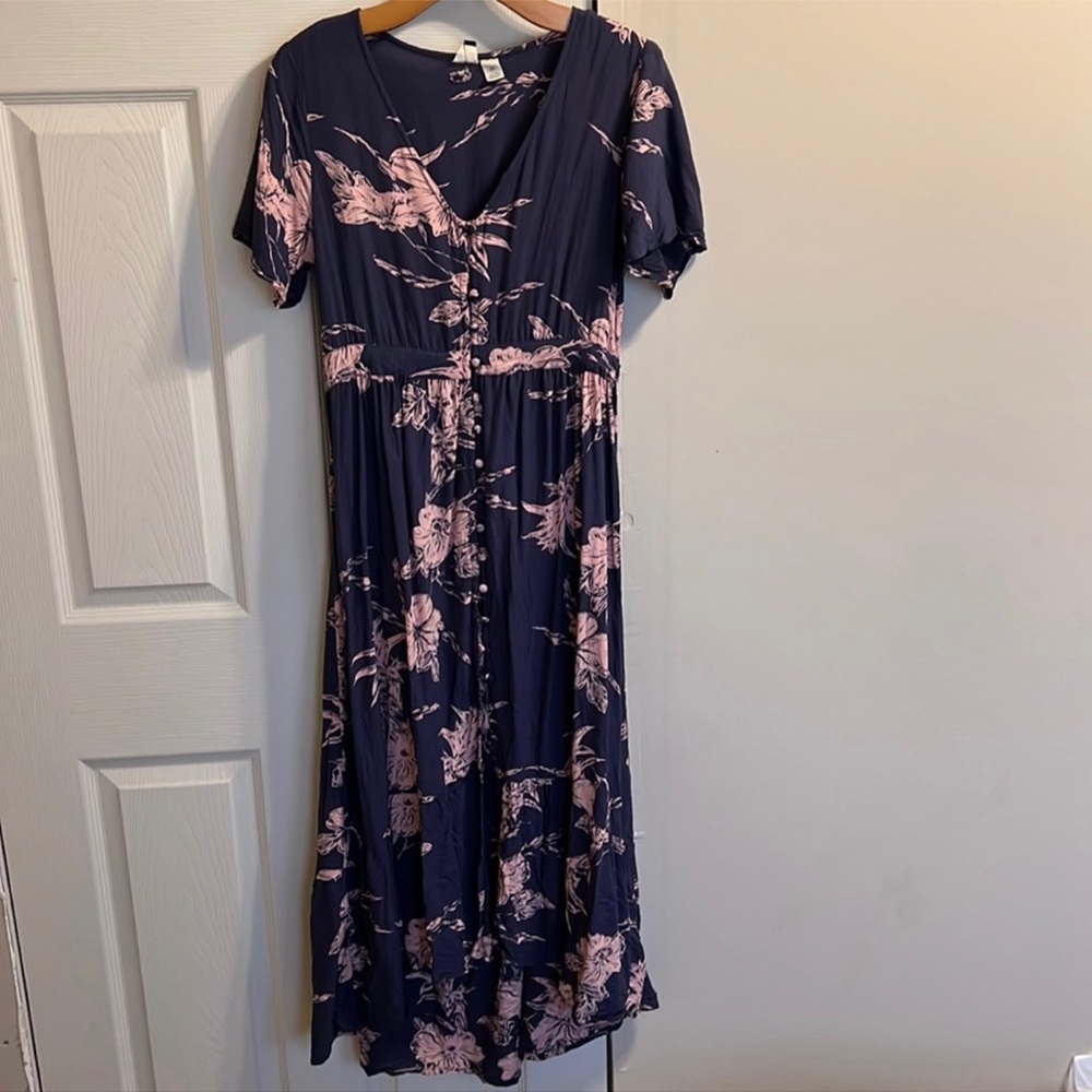 Blue and pink floral Roxy dress